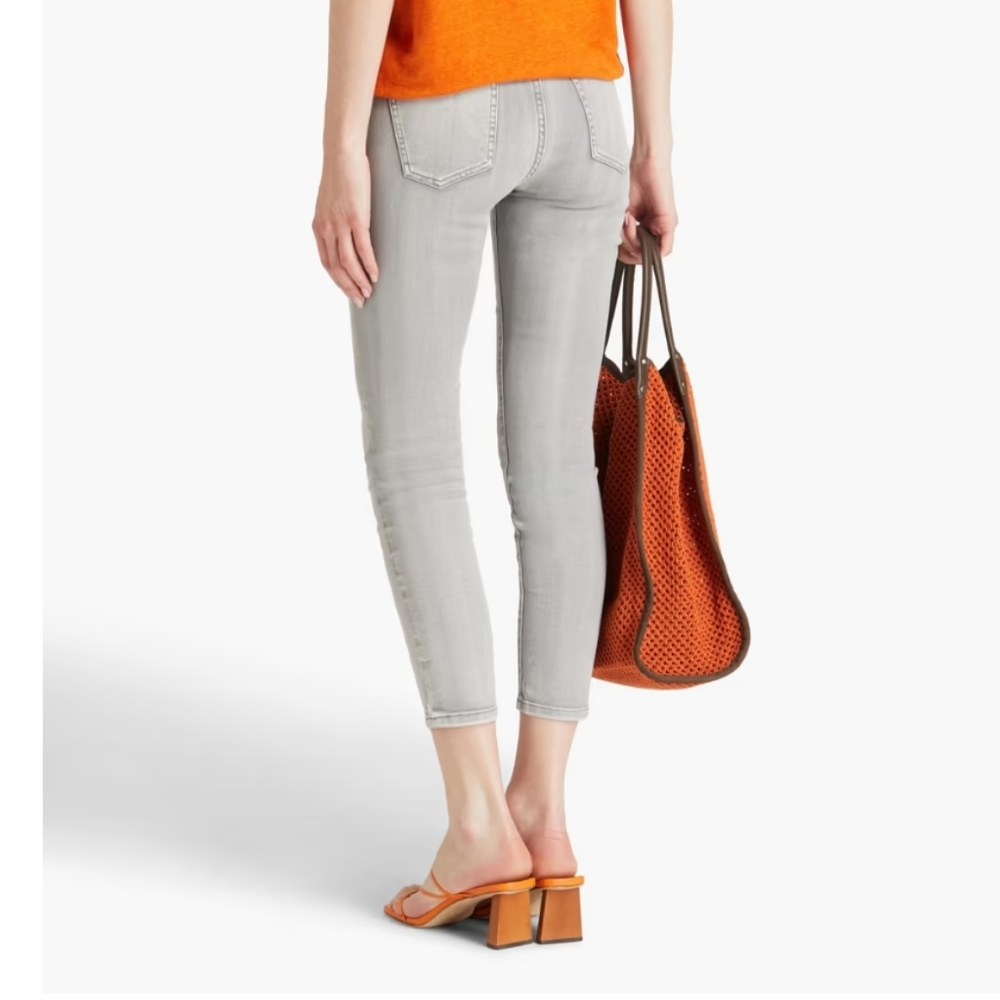 IRO Jeans Rebecca Cropped Mid Rise Skinny Jeans in Grey 25 - Picture 2 of 7